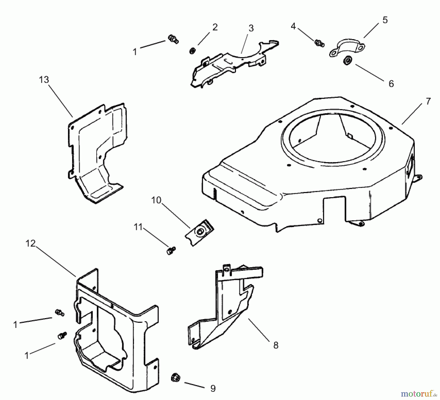  Toro Neu Mowers, Zero-Turn 74601 (17K-44ZX) - Toro 17K-44ZX TimeCutter ZX Riding Mower, 2003 (230000001-230999999) BLOWER HOUSING AND BAFFLES ASSEMBLY KOHLER CV 490S-27503