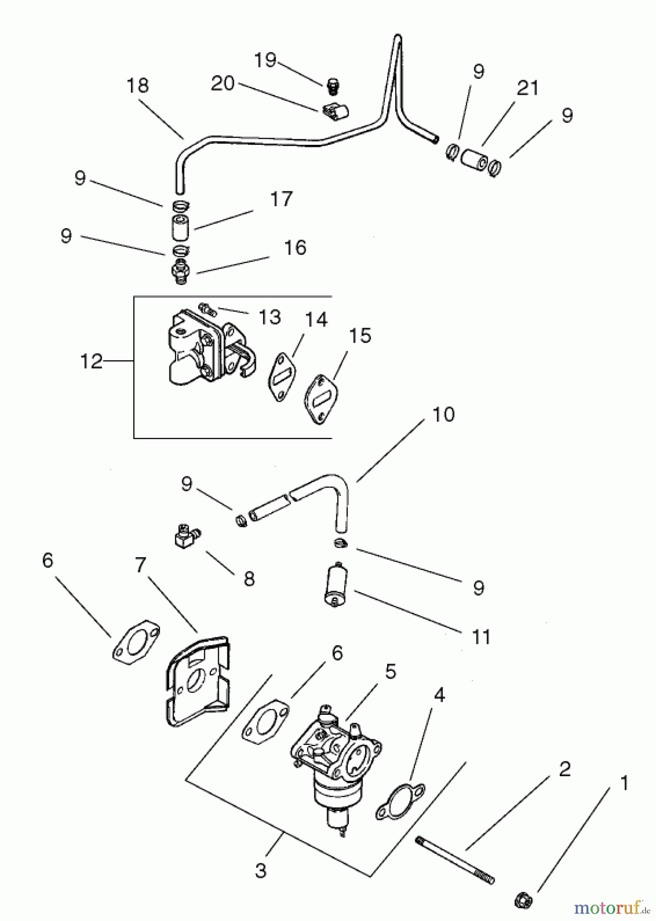 Toro Neu Mowers, Zero-Turn 74601 (Z17-44) - Toro Z17-44 TimeCutter Z Riding Mower, 2002 (220000913-220999999) FUEL SYSTEM ASSEMBLY KOHLER CV 490S-27503 #1