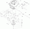 Toro 74602 (18-44ZX) - 18-44ZX TimeCutter ZX Riding Mower, 2004 (240000001-240999999) Listas de piezas de repuesto y dibujos ENGINE AND CLUTCH ASSEMBLY