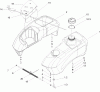 Toro 74602 (18-44ZX) - 18-44ZX TimeCutter ZX Riding Mower, 2004 (240000001-240999999) Listas de piezas de repuesto y dibujos FUEL TANK AND CONTROL POD ASSEMBLY