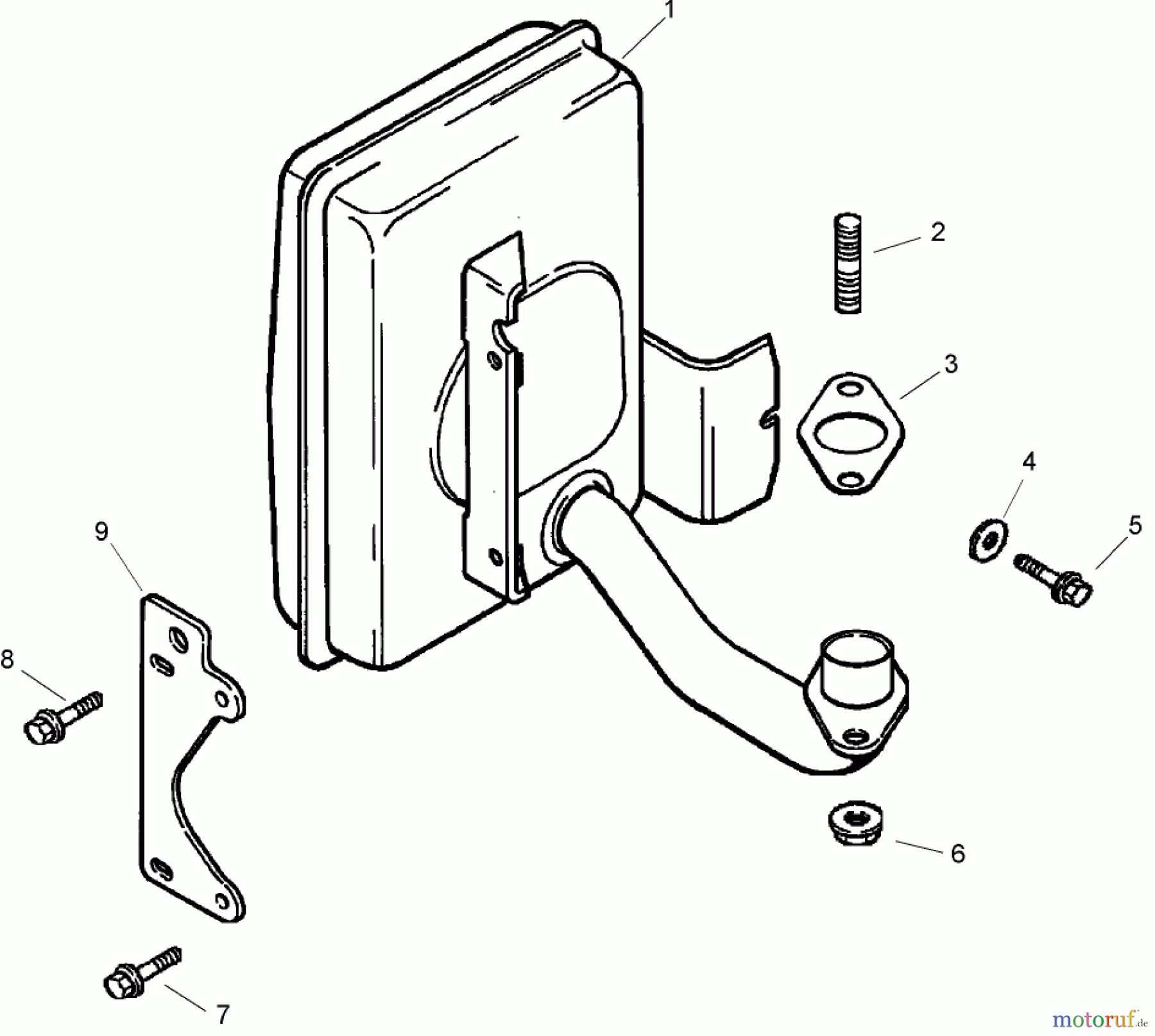 Toro Neu Mowers, Zero-Turn 74603 (ZX440) - Toro TimeCutter ZX440 Riding Mower, 2006 (260000001-260999999) EXHAUST ASSEMBLY KOHLER CV492S-27525