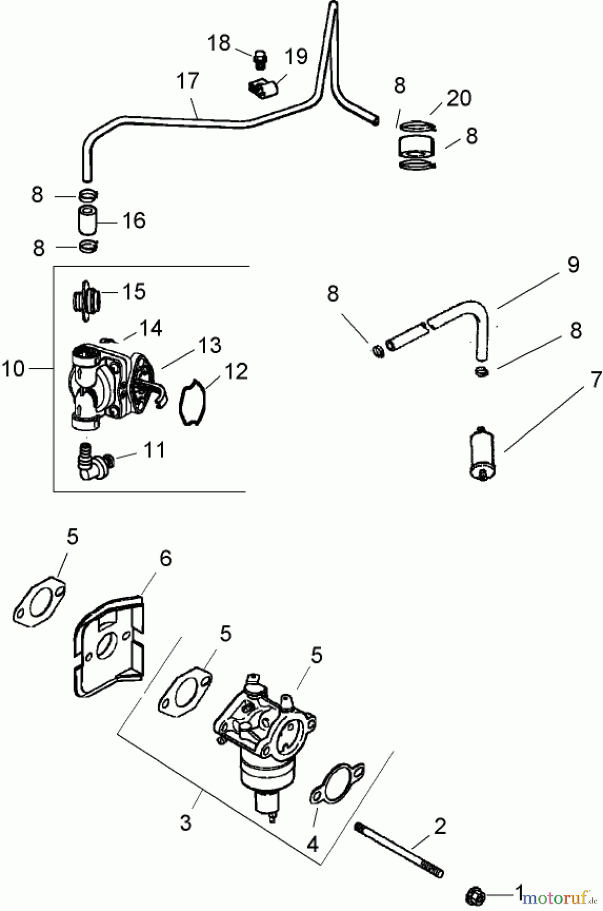  Toro Neu Mowers, Zero-Turn 74603 (ZX440) - Toro TimeCutter ZX440 Riding Mower, 2006 (260000001-260999999) FUEL SYSTEM ASSEMBLY KOHLER CV492S-27525