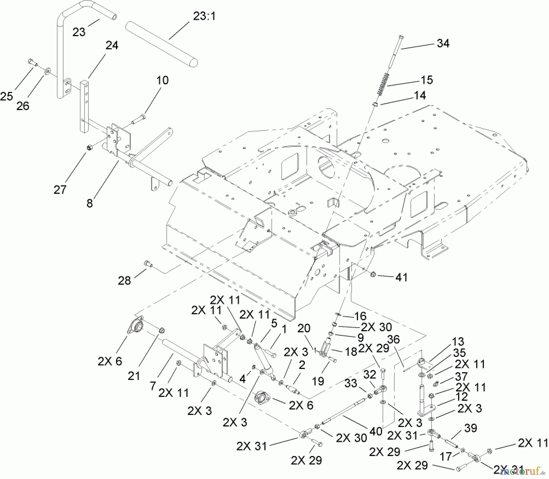  Toro Neu Mowers, Zero-Turn 74603 (ZX440) - Toro TimeCutter ZX440 Riding Mower, 2006 (260000001-260999999) MOTION CONTROL SYSTEM ASSEMBLY