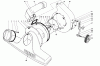 Toro 62900 - 5 hp Lawn Vacuum, 1973 (3000001-3999999) Ersatzteile BLOWER HOUSING AND FAN ASSEMBLY