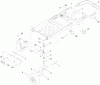 Toro 74630 (5000) - TimeCutter SS 5000 Riding Mower, 2011 (311000001-311999999) Listas de piezas de repuesto y dibujos FRAME, FRONT AXLE AND CASTER WHEEL ASSEMBLY