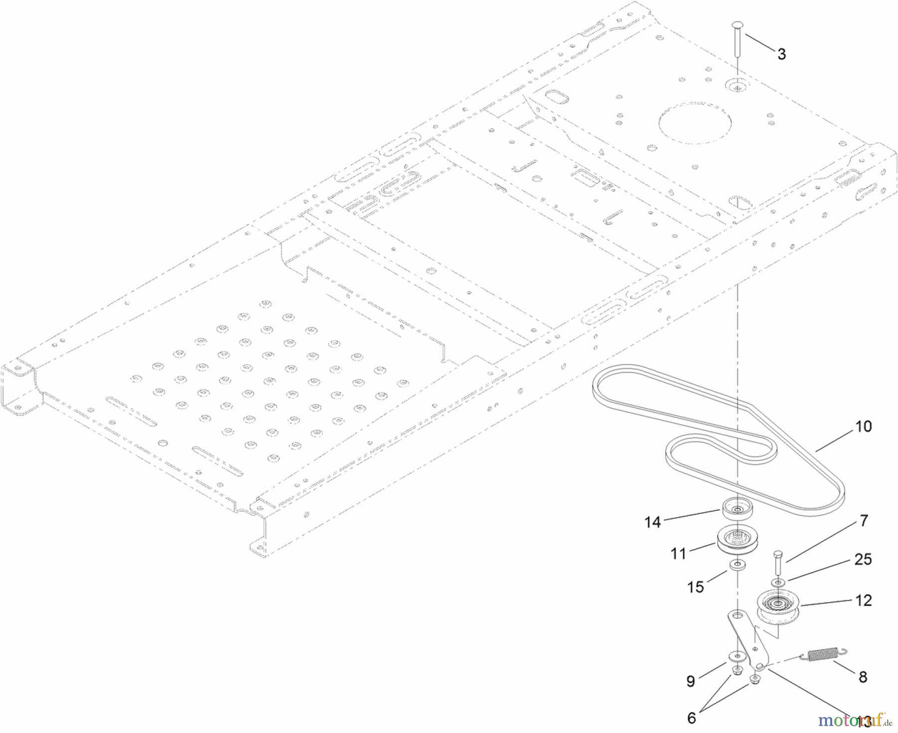  Toro Neu Mowers, Zero-Turn 74630 (5000) - Toro TimeCutter SS 5000 Riding Mower, 2012 (SN 312000001-312999999) BELT AND PULLEY ASSEMBLY