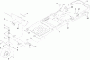 Toro 74630 (5000) - TimeCutter SS 5000 Riding Mower, 2012 (SN 312000001-312999999) Listas de piezas de repuesto y dibujos FRAME, FRONT AXLE AND CASTER WHEEL ASSEMBLY