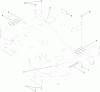 Toro 74640 (4260) - TimeCutter MX 4260 Riding Mower, 2012 (SN 312000001-312999999) Listas de piezas de repuesto y dibujos 42 INCH DECK AND DECAL ASSEMBLY NO. 121-0733