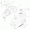 Toro 74701 (Z17-52) - Z17-52 TimeCutter Z Riding Mower, 2001 (210000001-210999999) Listas de piezas de repuesto y dibujos FUEL TANK AND CONTROL POD ASSEMBLY