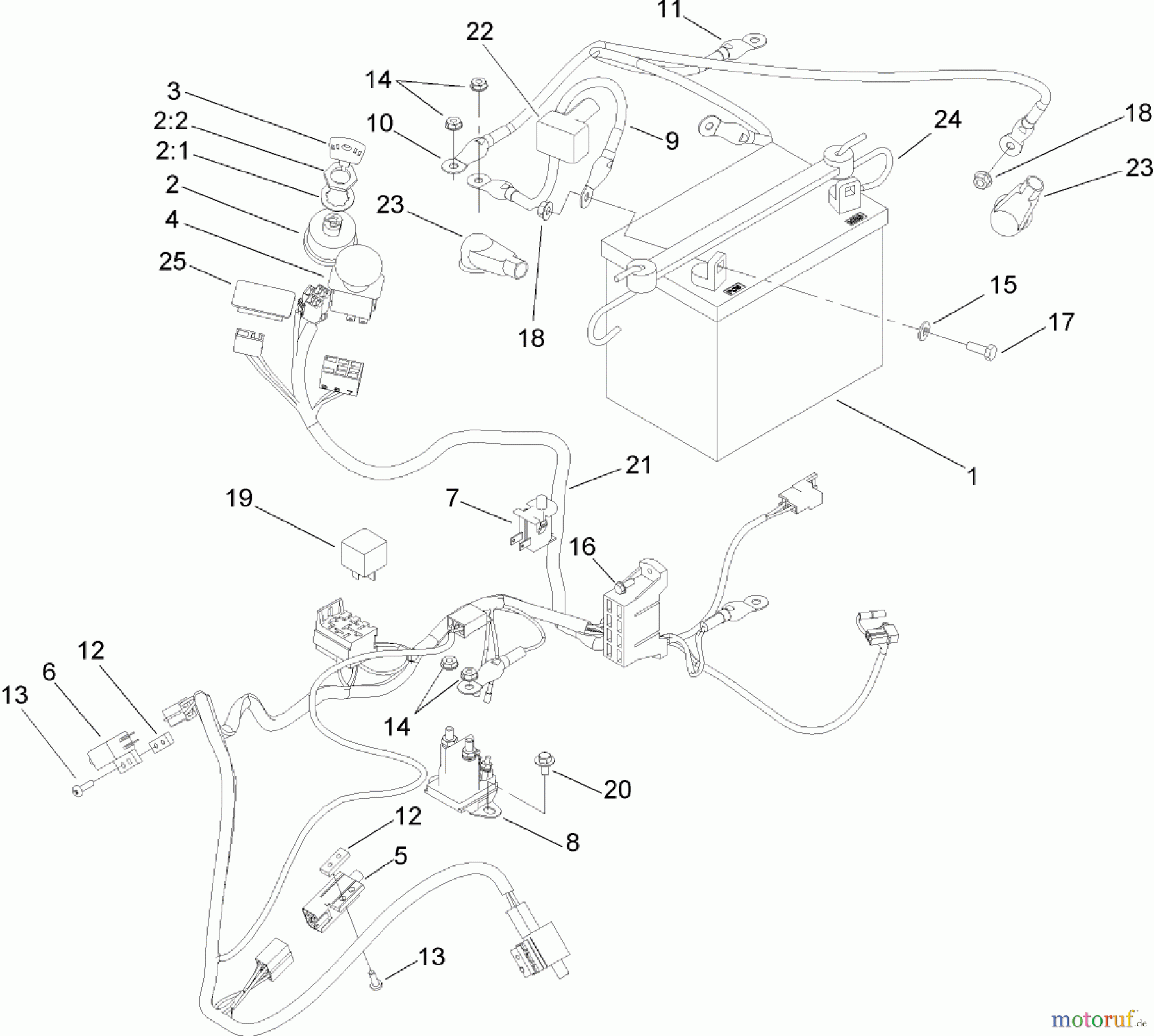  Toro Neu Mowers, Zero-Turn 74704 (ZX480) - Toro TimeCutter ZX480 Riding Mower, 2005 (250000001-250999999) ELECTRICAL ASSEMBLY