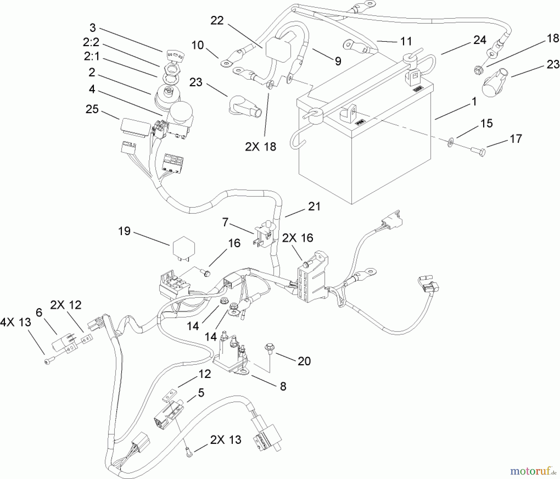  Toro Neu Mowers, Zero-Turn 74704 (ZX480) - Toro TimeCutter ZX480 Riding Mower, 2006 (260000001-260999999) ELECTRICAL ASSEMBLY