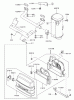Toro 74801 (18-52ZX) - 18-52ZX TimeCutter ZX Riding Mower, 2003 (230000001-230999999) Listas de piezas de repuesto y dibujos AIR FILTER / MUFFLER ASSEMBLY KAWASAKI FH531V-CS07