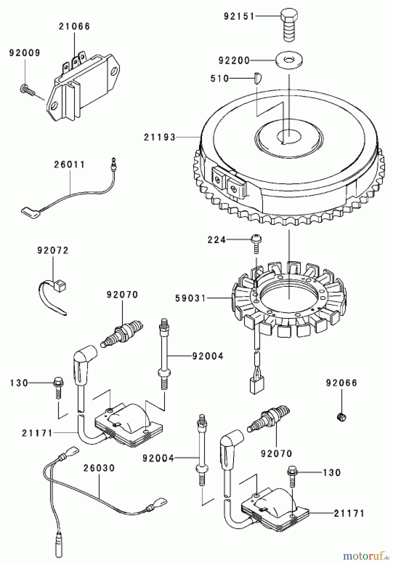  Toro Neu Mowers, Zero-Turn 74801 (Z18-52) - Toro Z18-52 TimeCutter Z Riding Mower, 2002 (220000001-220999999) ELECTRIC EQUIPMENT ASSEMBLY KAWASAKI FH 531V-AS07
