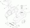 Toro 74806 (ZX525) - TimeCutter ZX525 Riding Mower, 2005 (250000001-250999999) Listas de piezas de repuesto y dibujos FUEL TANK AND CONTROL ASSEMBLY