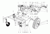 Toro 62923 - 5 hp Lawn Vacuum, 1976 (6000001-6999999) Listas de piezas de repuesto y dibujos ENGINE AND BASE ASSEMBLY (MODEL 62923)