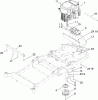 Toro 74824 (ZX6050) - TITAN ZX6050 Zero-Turn-Radius Riding Mower, 2009 (290000001-290999999) Listas de piezas de repuesto y dibujos ENGINE, CLUTCH AND EXHAUST ASSEMBLY