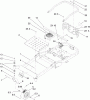 Toro 74830 (ZX4800) - TITAN ZX4800 Zero-Turn-Radius Riding Mower, 2010 (310000001-310999999) Listas de piezas de repuesto y dibujos MAIN FRAME AND FRONT CASTER WHEEL ASSEMBLY