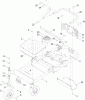 Toro 74842 (ZX5420) - TITAN ZX5420 Zero-Turn-Radius Riding Mower, 2012 (SN 312000001-312999999) Listas de piezas de repuesto y dibujos MAIN FRAME AND CASTER WHEEL ASSEMBLY