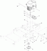 Toro 74845 (ZX4820) - TITAN ZX4820 Zero-Turn-Radius Riding Mower, 2011 (SN 311000001-311999999) Listas de piezas de repuesto y dibujos ENGINE, MUFFLER AND CLUTCH ASSEMBLY