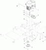 Toro 74845 (ZX4820) - TITAN ZX4820 Zero-Turn-Radius Riding Mower, 2012 (SN 312000001-312999999) Listas de piezas de repuesto y dibujos ENGINE, MUFFLER AND CLUTCH ASSEMBLY