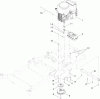 Toro 74920 (ZX4820) - TITAN ZX4820 Zero-Turn-Radius Riding Mower, 2012 (SN 312000001-312999999) Listas de piezas de repuesto y dibujos ENGINE, MUFFLER AND CLUTCH ASSEMBLY