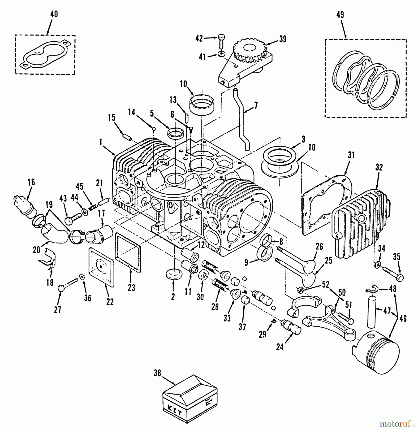  Toro Neu Mowers, Zero-Turn Y1-16OE01 (616-Z) - Toro 616-Z Tractor, 1989 SECTION 9-ENGINE CYLINDER BLOCK