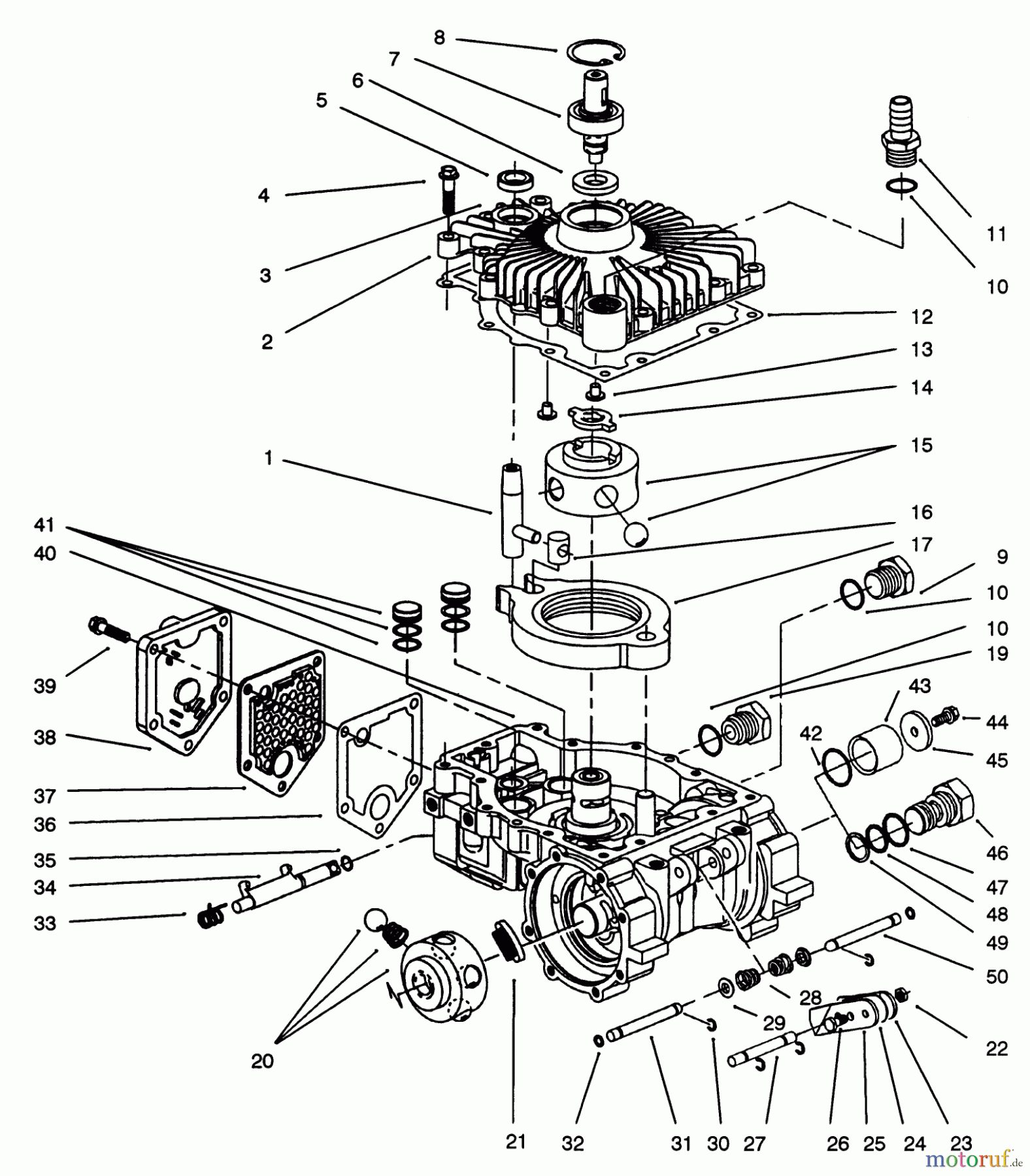  Toro Neu Mowers, Zero-Turn Y1-20OE03 (620-Z) - Toro 620-Z Tractor, 1992 (2000001-2999999) TRANSMISSION ASSEMBLY EATON MODEL 781-016 #1