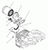 Toro Y1-16OEE4 (616-Z) - 616-Z Tractor, 1992 (2000001-2999999) Ersatzteile OIL FILTER ASSEMBLY