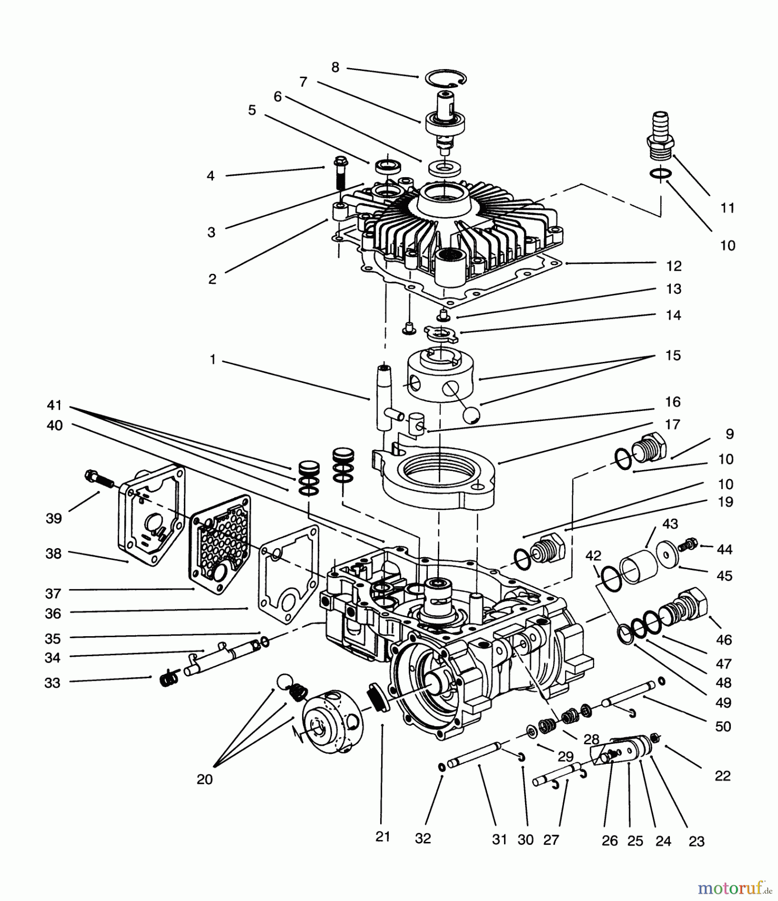  Toro Neu Mowers, Zero-Turn Y1-16OEE4 (616-Z) - Toro 616-Z Tractor, 1992 (2000001-2999999) TRANSMISSION ASSEMBLY EATON MODEL 781-016 #1