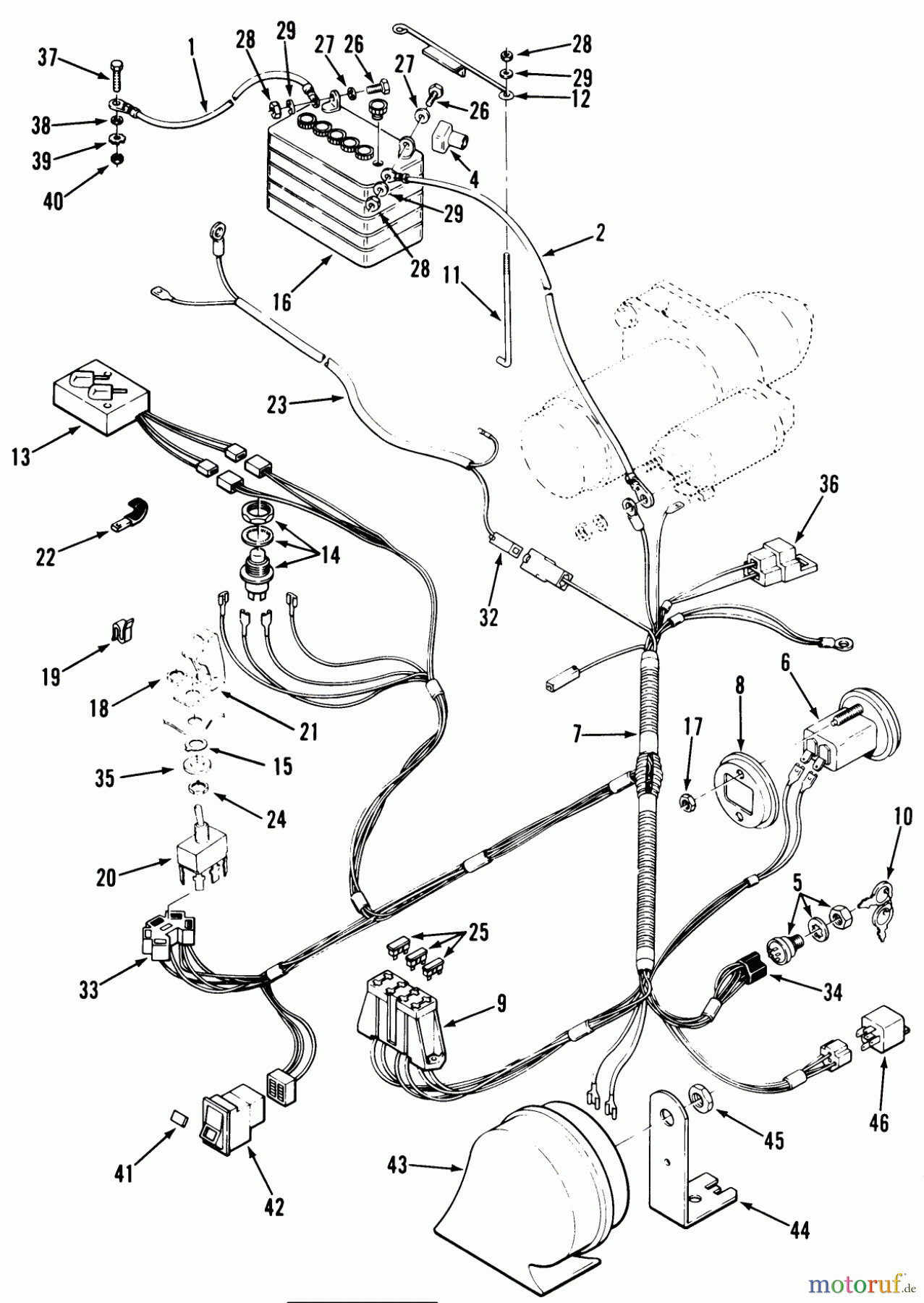  Toro Neu Mowers, Zero-Turn Z1-24OE04 (724-Z) - Toro 724-Z Tractor, 1991 (1000001-1999999) ELECTRICAL SYSTEM