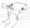 Toro 62923 - 5 hp Lawn Vacuum, 1990 (0000001-0999999) Listas de piezas de repuesto y dibujos CONTROL & HANDLE ASSEMBLY (MODEL 62912)