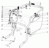 Toro 62923 - 5 hp Lawn Vacuum, 1991 (1000001-1999999) Listas de piezas de repuesto y dibujos CONTROL & HANDLE ASSEMBLY (MODEL 62923)