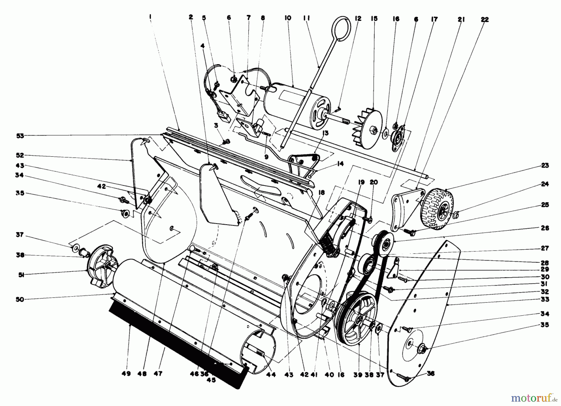 Toro Neu Snow Blowers/Snow Throwers Seite 1 38000 (S-120) - Toro S-120 Snowthrower, 1981 (1000001-1006870) LOWER MAIN FRAME ASSEMBLY