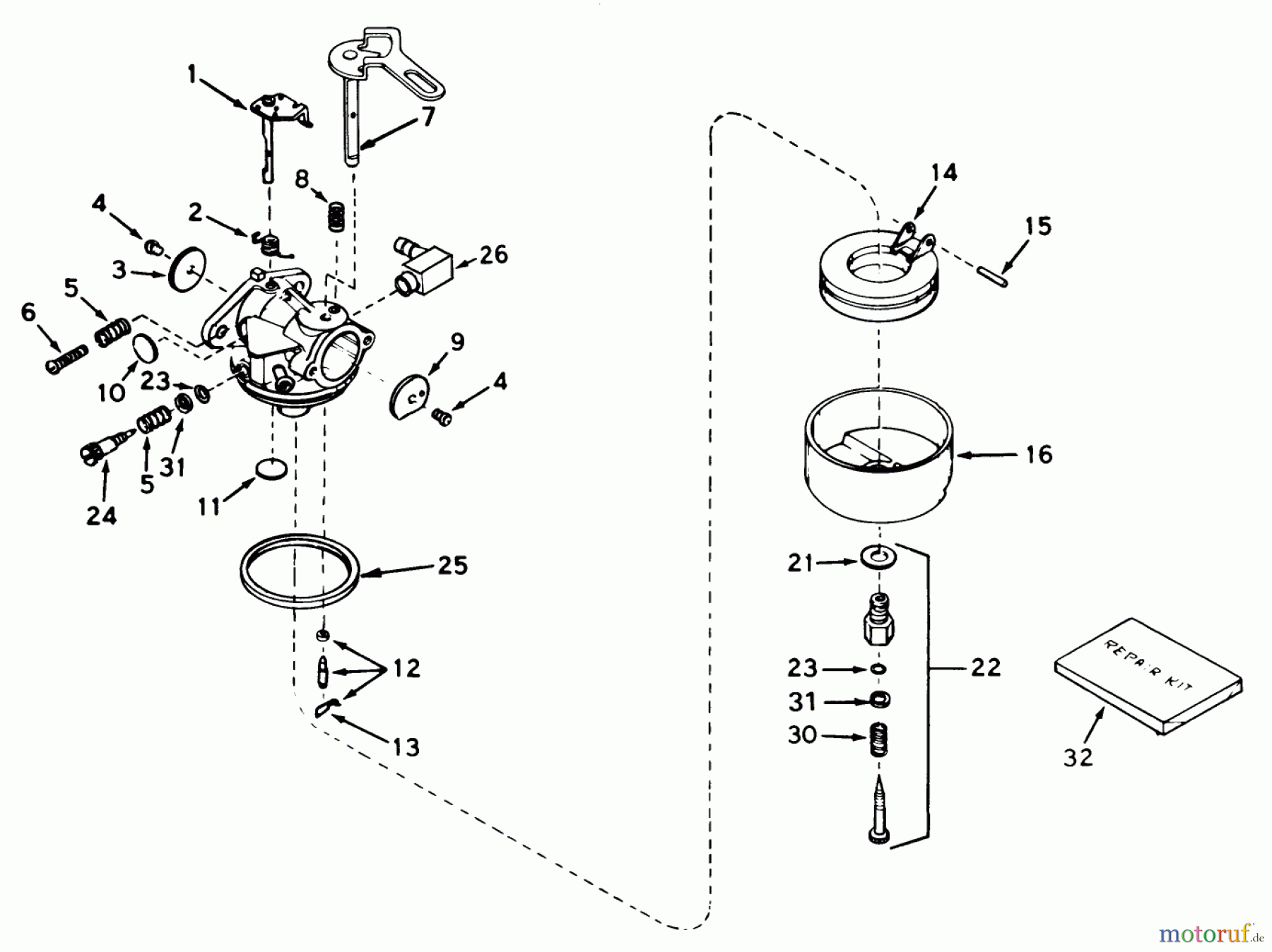  Toro Neu Snow Blowers/Snow Throwers Seite 1 38010 (421) - Toro 421 Snowthrower, 1981 (1000001-1999999) CARBURETOR NO. 632113