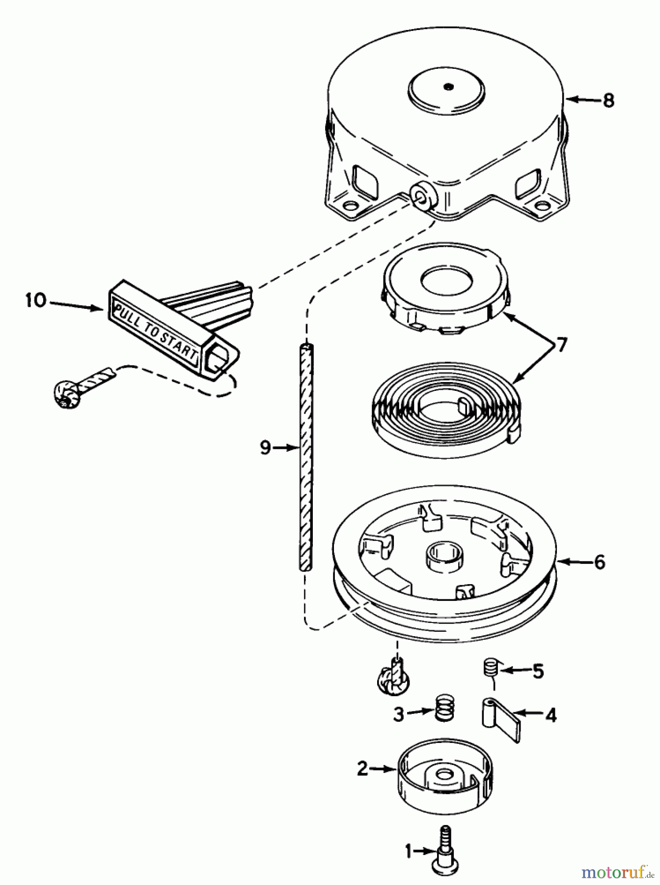  Toro Neu Snow Blowers/Snow Throwers Seite 1 38100 (S-140) - Toro S-140 Snowthrower, 1979 (9000001-9999999) REWIND STARTER NO. 590537