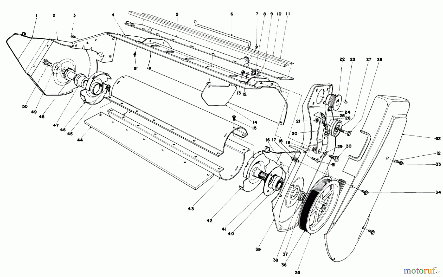  Toro Neu Snow Blowers/Snow Throwers Seite 1 38130 (S-200) - Toro S-200 Snowthrower, 1980 (0000001-0015000) LOWER MAIN FRAME ASSEMBLY (MODEL 38120 & 38130)
