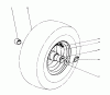 Toro 38160 (1132) - 1132 Snowthrower, 1987 (7000001-7999999) Ersatzteile WHEEL ASSEMBLY