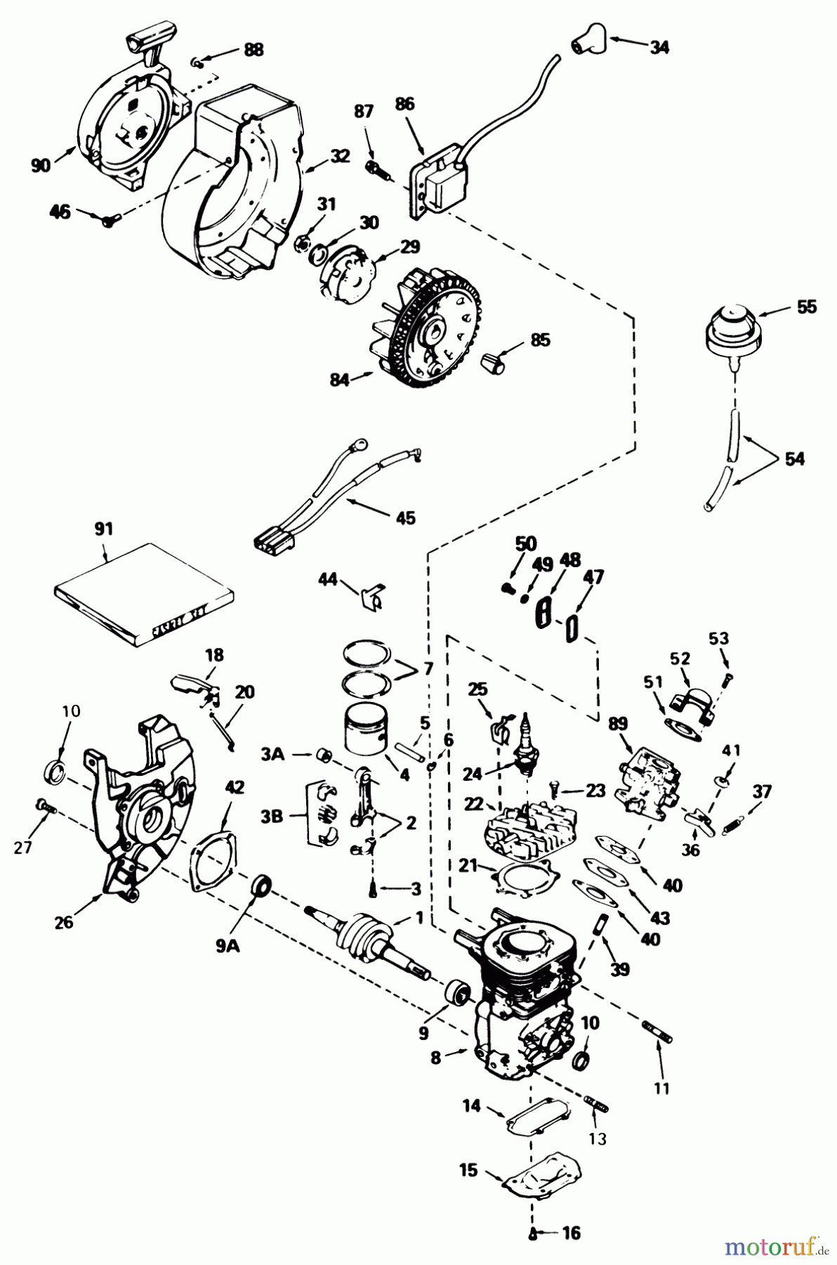  Toro Neu Snow Blowers/Snow Throwers Seite 1 38165 (S-620) - Toro S-620 Snowthrower, 1989 (9000001-9999999) ENGINE TECUMSEH MODEL NO. AH-600 TYPE 1622-N