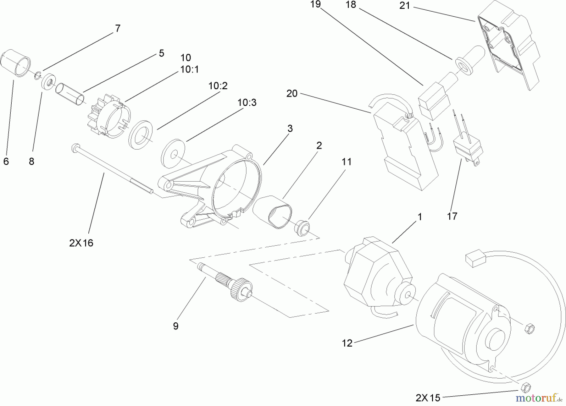  Toro Neu Snow Blowers/Snow Throwers Seite 1 38182 - Toro Powerlite Snowthrower, 2008 (280000001-280999999) 120 VOLT STARTER ASSEMBLY NO. 105-2953