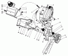 Toro 38185 - CCR 2000 Snowthrower, 1987 (7000001-7999999) Ersatzteile ENGINE & MAIN FRAME ASSEMBLY