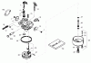 Toro 38576 (6053) - CCR 6053 Quick Clear Snowthrower, 2008 (280000001-280999999) Ersatzteile CARBURETOR ASSEMBLY NO. 640298 TECUMSEH OH195SA-72567G