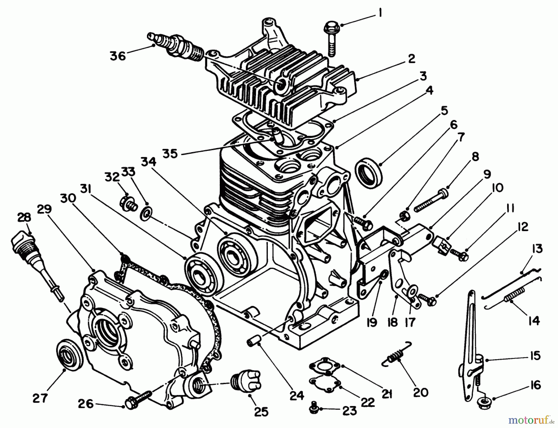  Toro Neu Engines 59270 - Toro Replacement Engine, 4-Cycle, 1984 (4000001-4999999) CRANKCASE ASSEMBLY