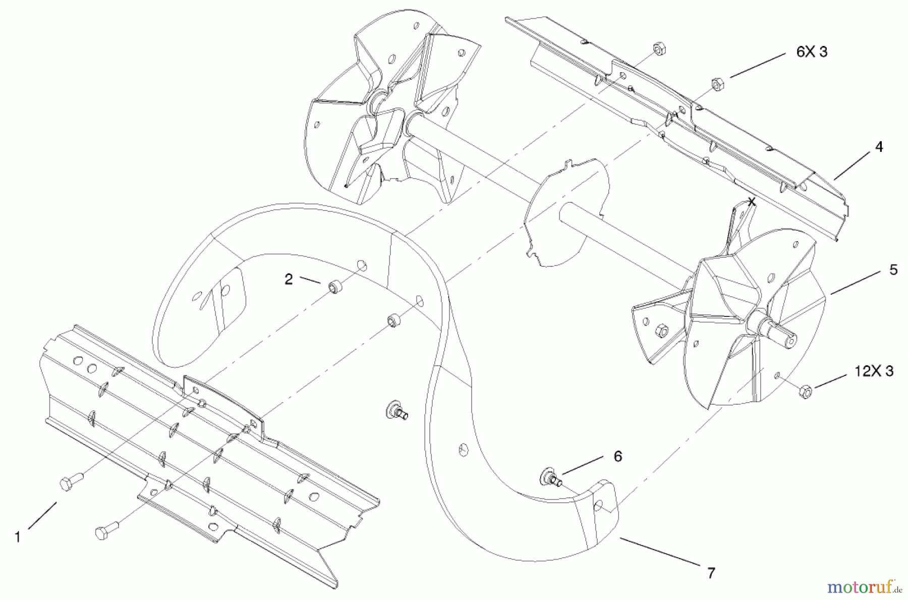  Toro Neu Snow Blowers/Snow Throwers Seite 1 38600 - Toro Snow Commander Snowthrower, 2001 (210000001-210999999) IMPELLER ASSEMBLY