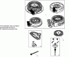 Toro 38605 (522) - 522 Power Throw Snowthrower, 2008 (280000001-280999999) Ersatzteile REWIND STARTER NO. 590707 (OPTIONAL) TECUMSEH LH195SA - 67435V