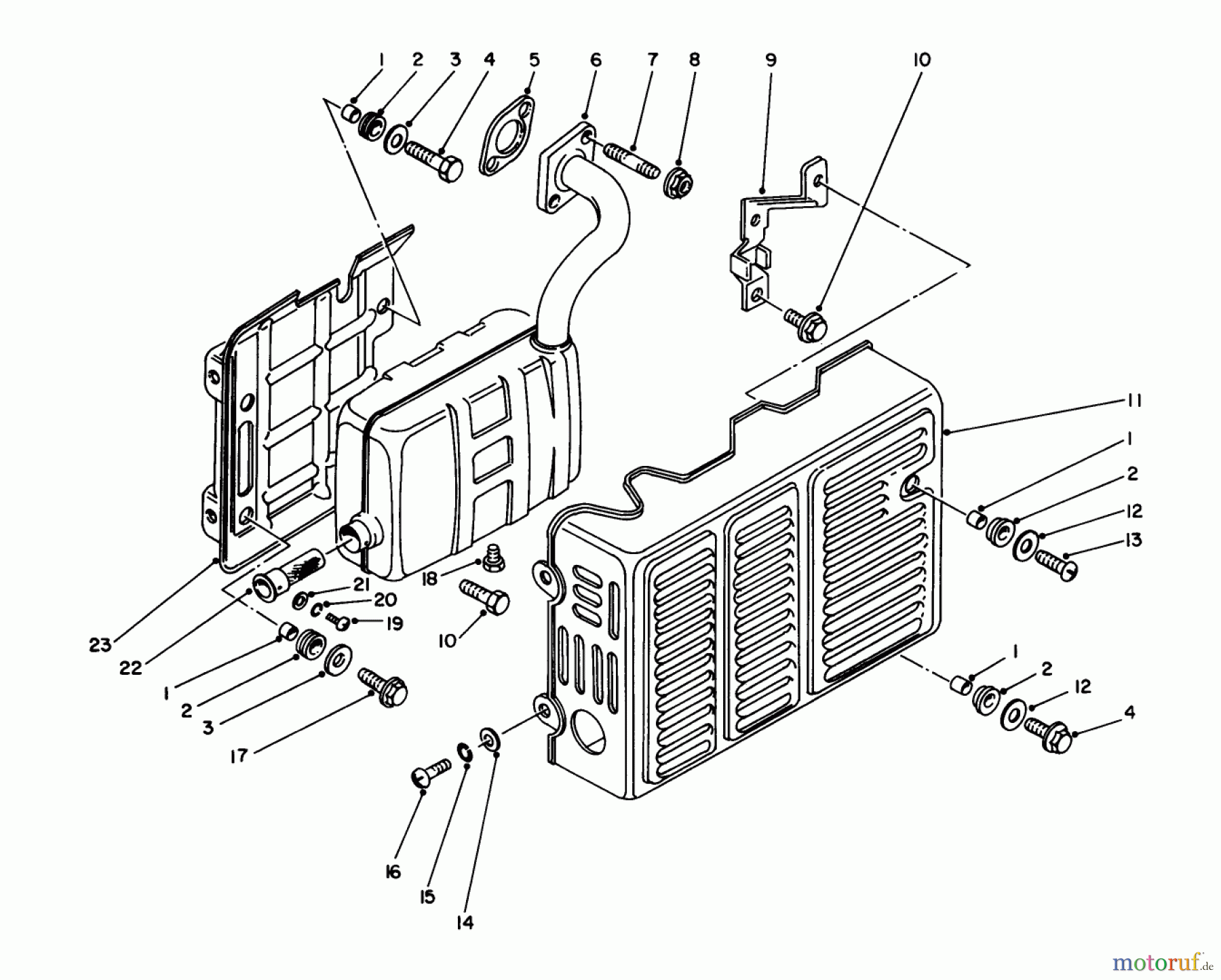 Toro Neu Generators 62008 (T800) - Toro Generator, T800, 1988 (8000001-8999999) EXHAUST