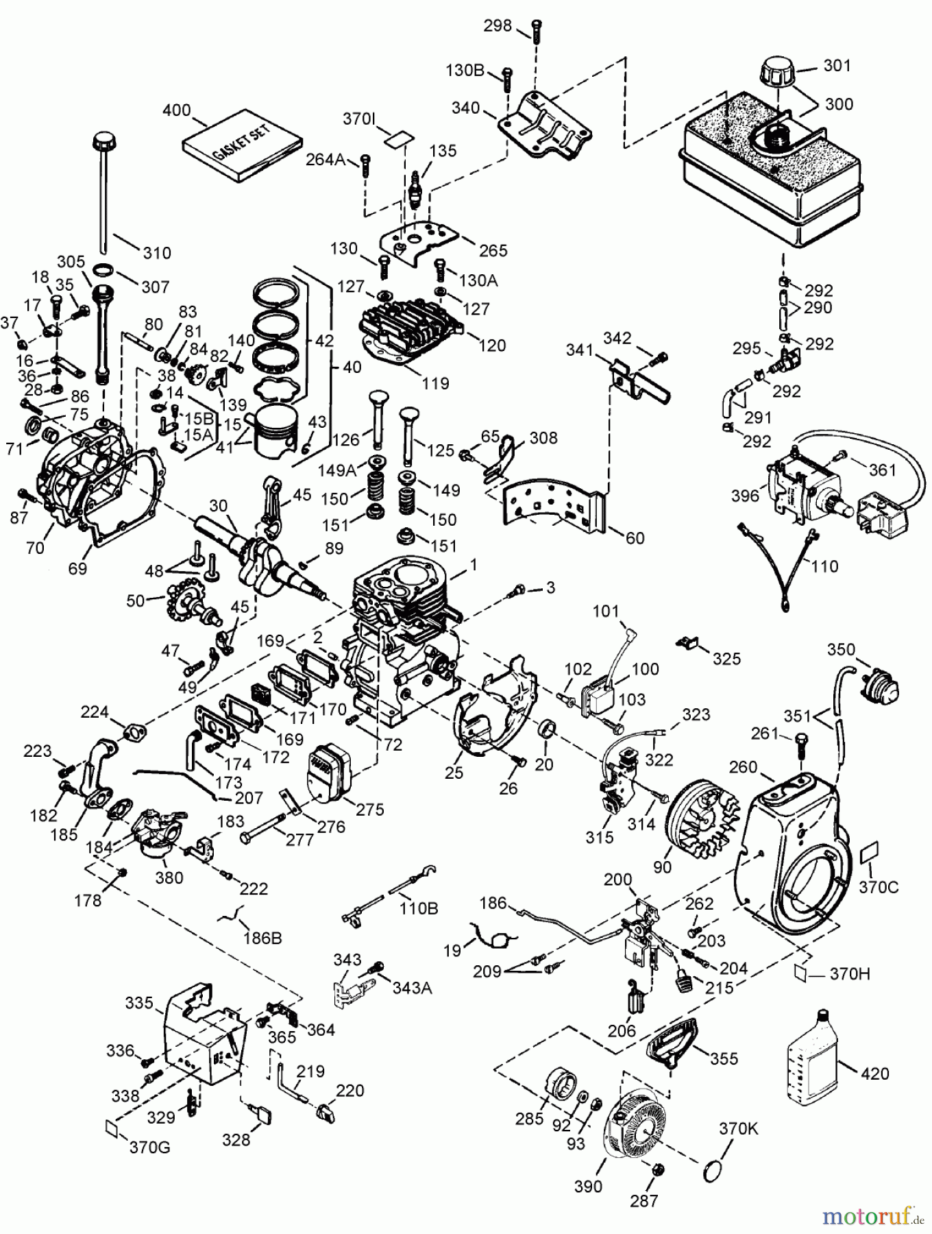  Toro Neu Snow Blowers/Snow Throwers Seite 2 38622 (826 LE) - Toro Power Max 826 LE Snowthrower, 2007 (270000001-270999999) ENGINE ASSEMBLY NO. 2 TECUMSEH LH318SA-156563H
