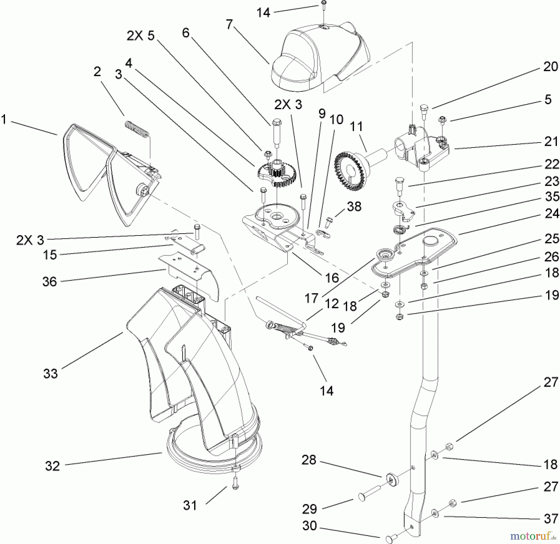  Toro Neu Snow Blowers/Snow Throwers Seite 2 38644 (1028 OXE) - Toro Power Max 1028 OXE Snowthrower, 2010 (310000001-310999999) CHUTE ASSEMBLY
