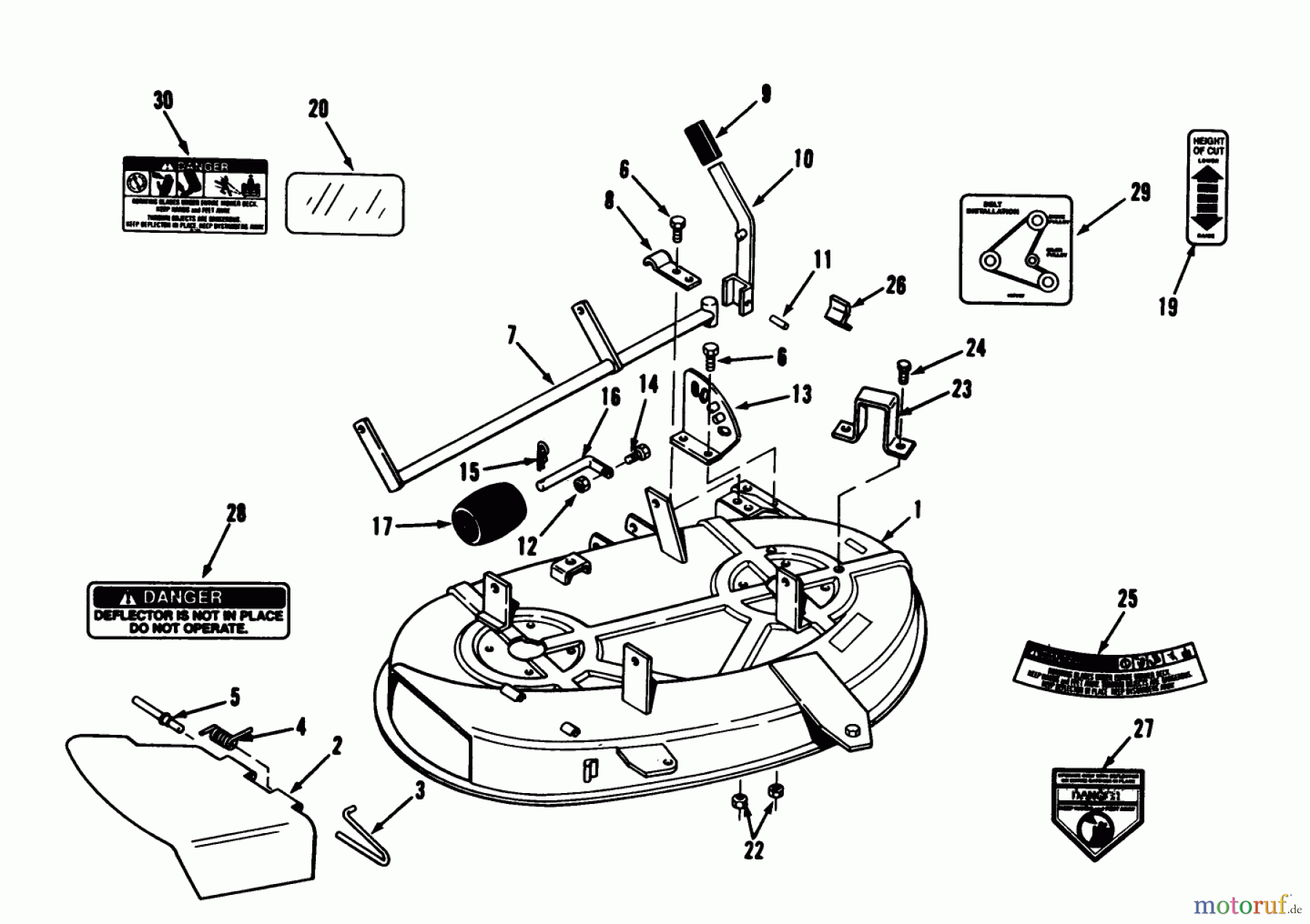 Toro Neu Mowers, Deck Assembly Only 05-38SY02 - Toro 38