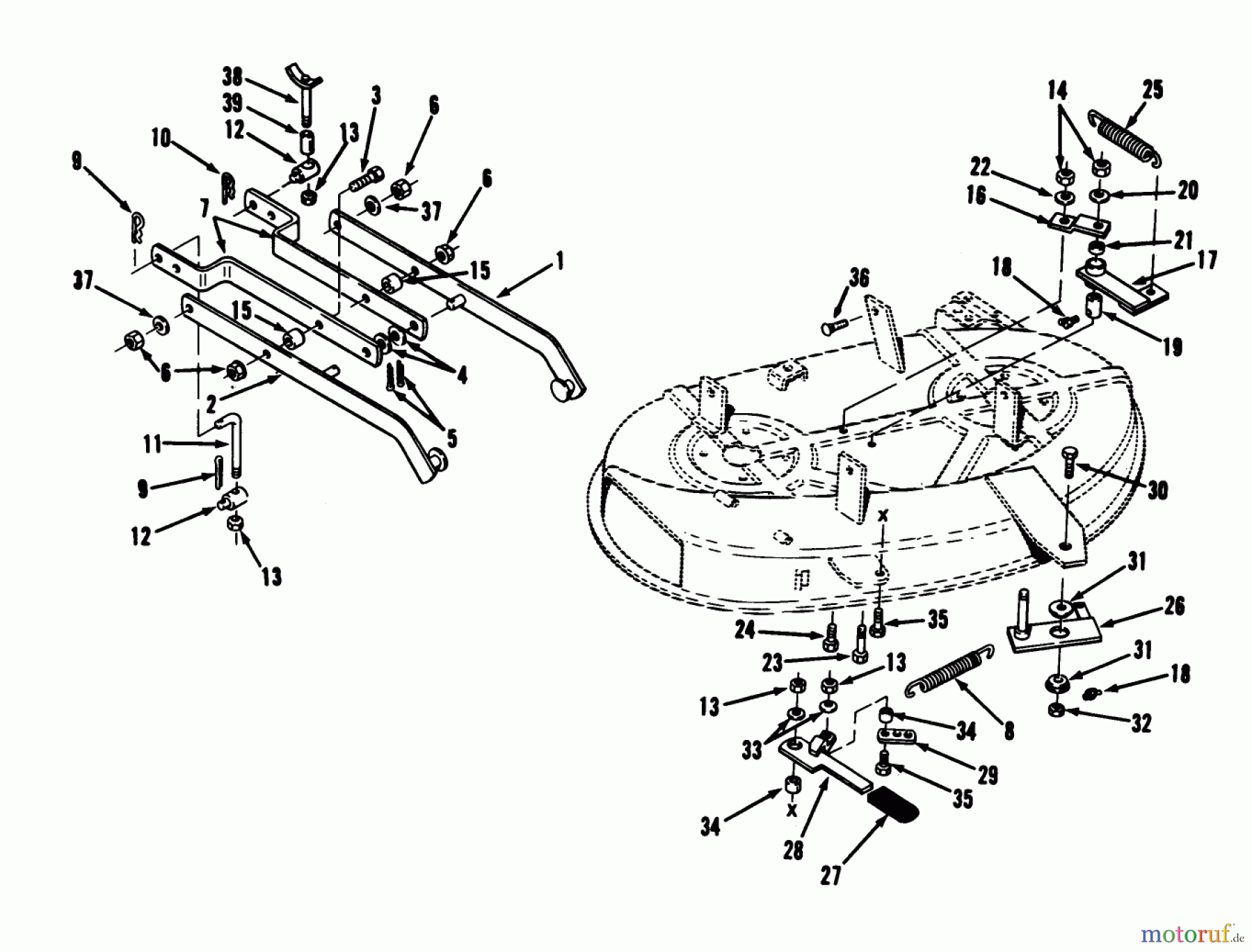 Toro Neu Mowers, Deck Assembly Only 05-38SY02 - Toro 38