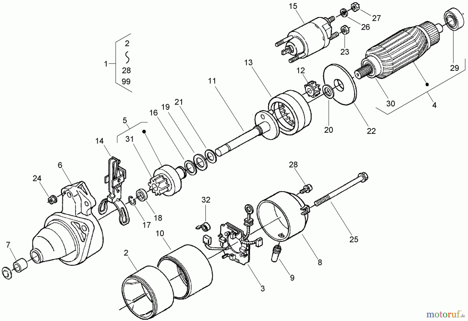 Compact Utility Loaders 22337CP - Toro Dingo 320-D Compact Utility Loader (SN: 311000001 - 311999999) (2011) STARTER ASSEMBLY